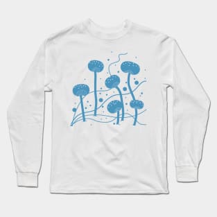 Mushroom Forest - Blue Long Sleeve T-Shirt